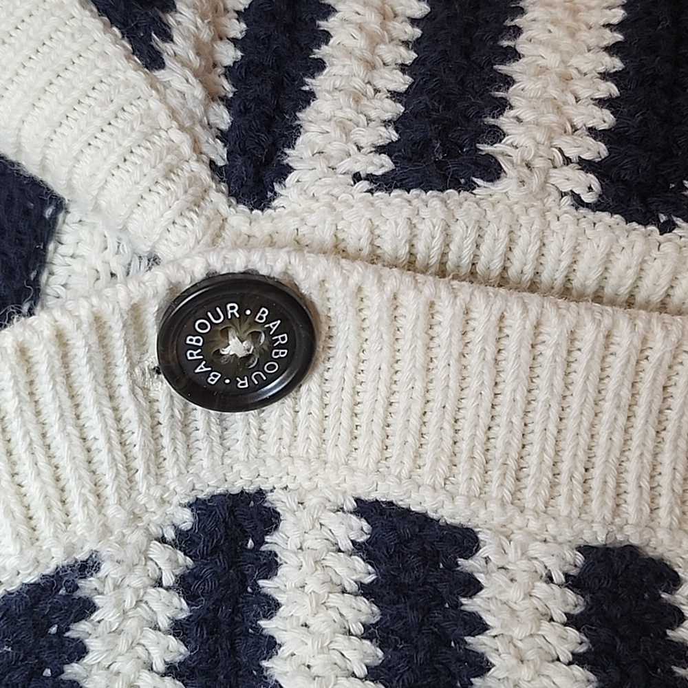 Barbour Sandgate Knitted Cardigan Women's Multi Stripe  Size 6 - Picture 12 of 16